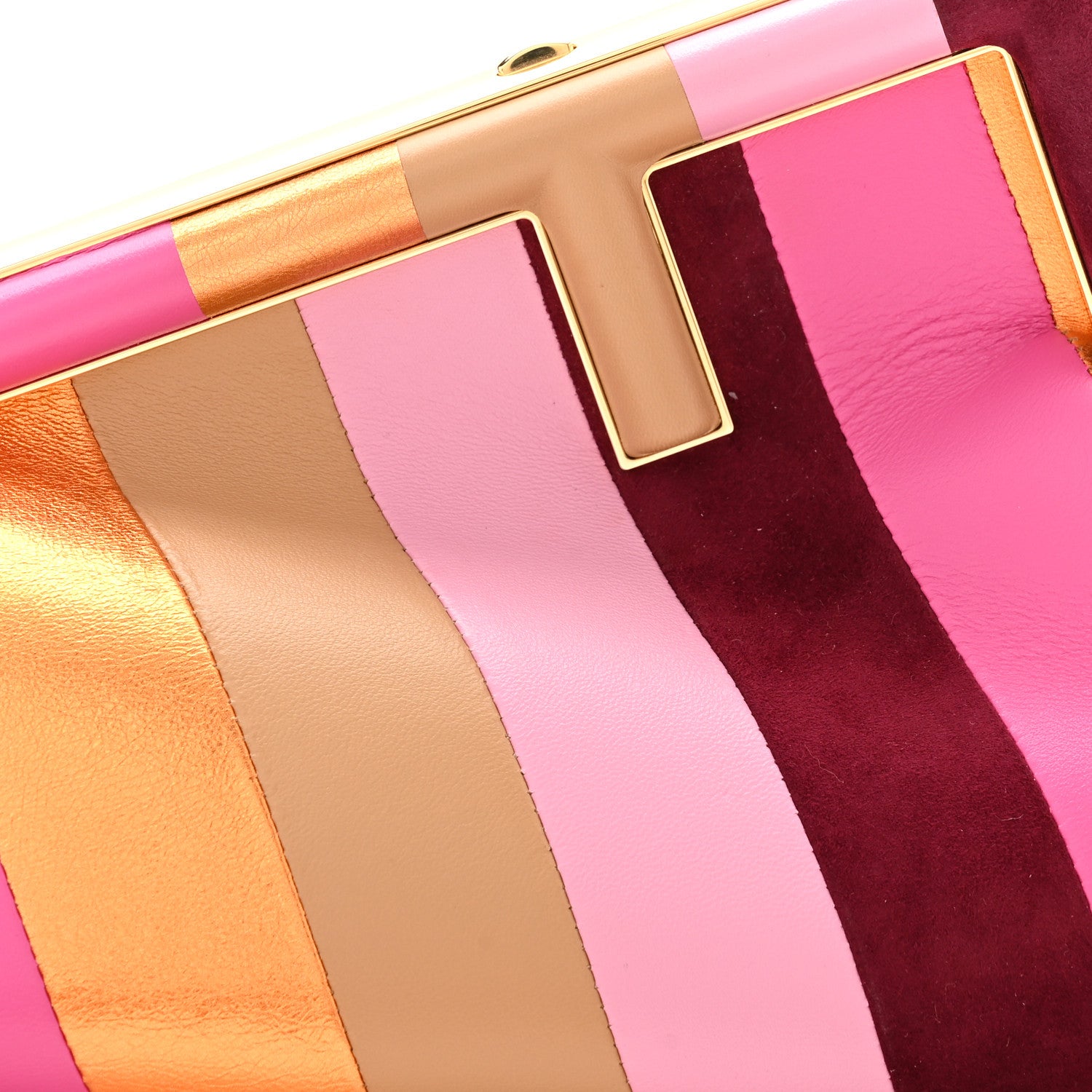 Fendi Nappa Suede Striped Inlay Small Fendi First Multicolor 8 of 11