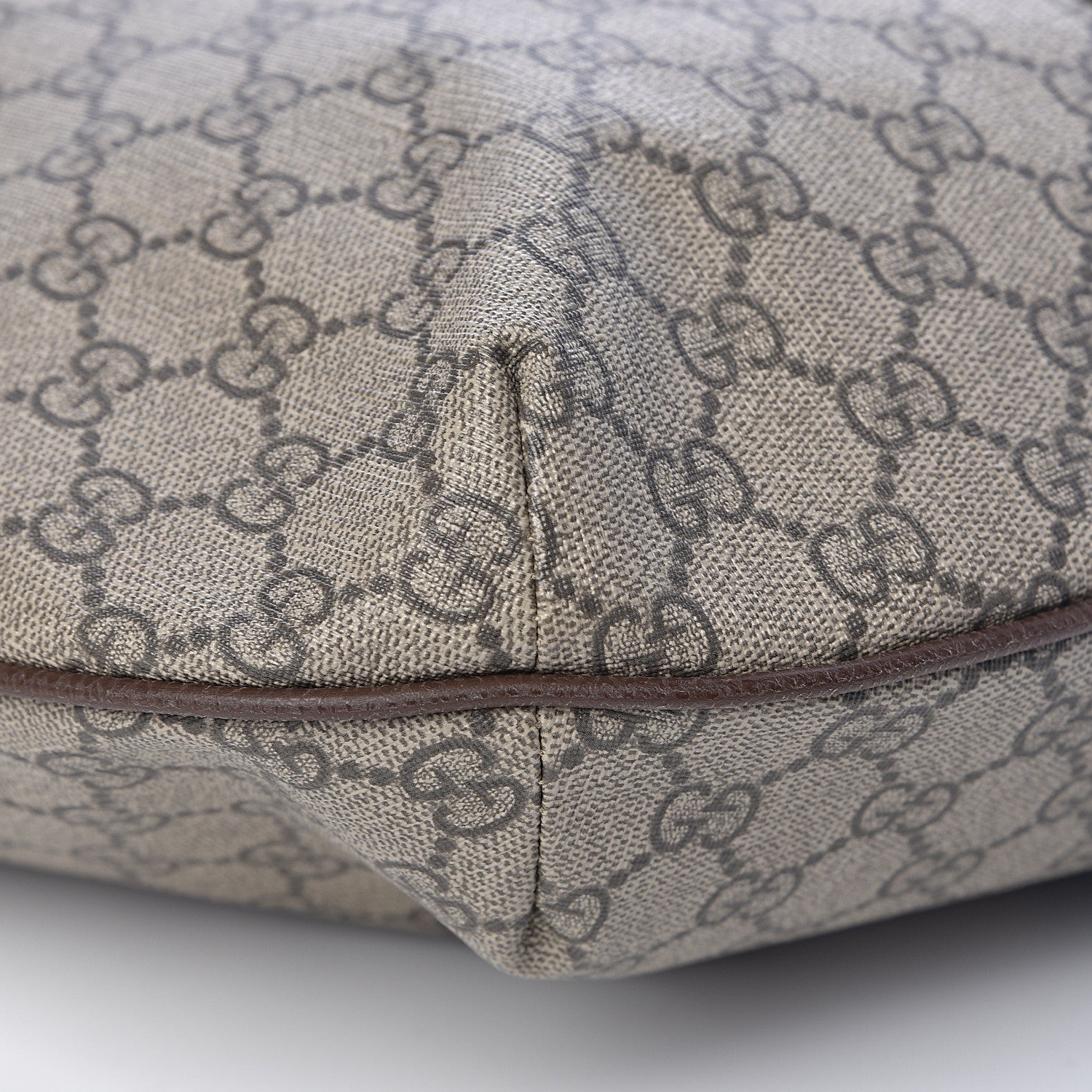 Gucci GG Supreme Monogram Web Ophidia Half Moon Hobo Brown 8 of 10