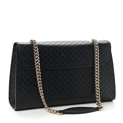 Gucci Soft Microguccissima Medium Emily Chain Shoulder Bag Blue 3 of 13