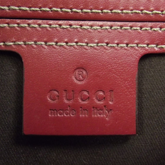 Gucci GG Plus Monogram Medium Double Buckle Flap Messenger Bag Beige Red 8 of 11
