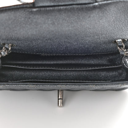 Chanel Metallic Caviar Quilted Extra Mini Flap Charcoal 5 of 11