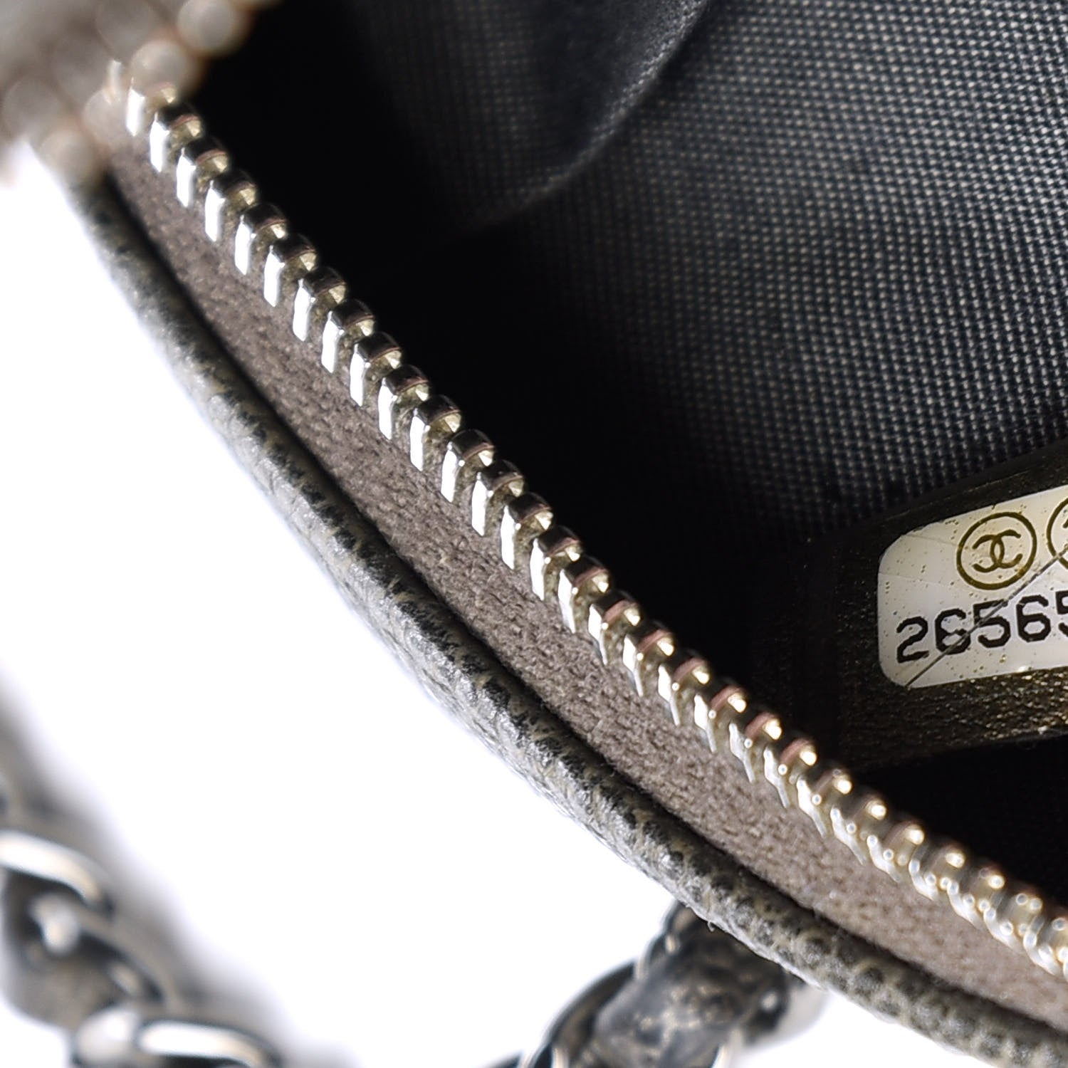 Chanel Metallic Caviar Quilted Round Filigree Crossbody Ruthenium 9 of 11