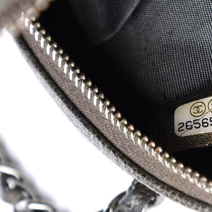 Chanel Metallic Caviar Quilted Round Filigree Crossbody Ruthenium 9 of 11