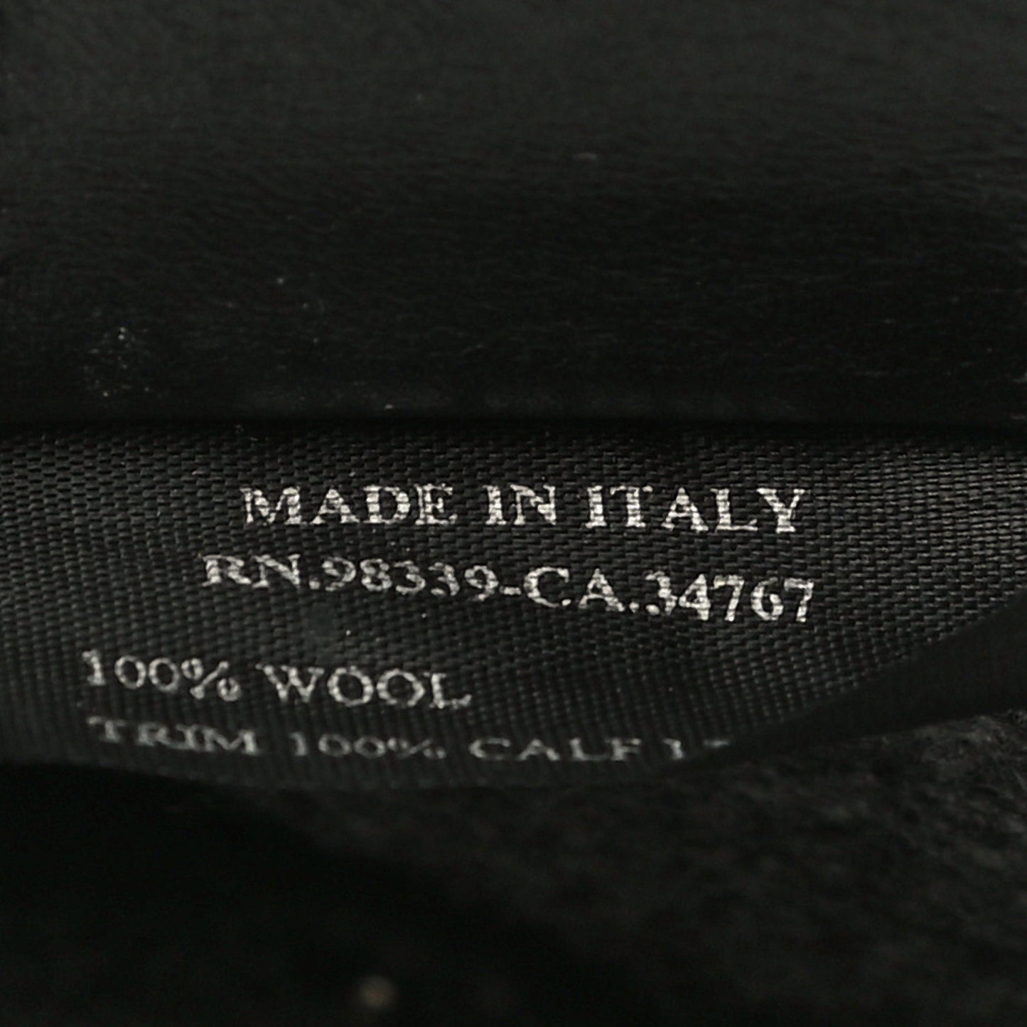 Wool Calfskin Pouch Grey