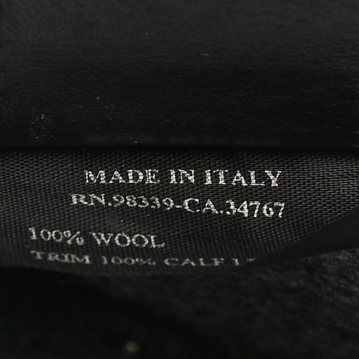 Prada Wool Calfskin Pouch Grey 7 of 11