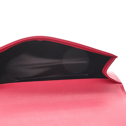 Saint Laurent Calfskin Monogram Large Belle De Jour Clutch Lipstick Fuchsia 5 of 9