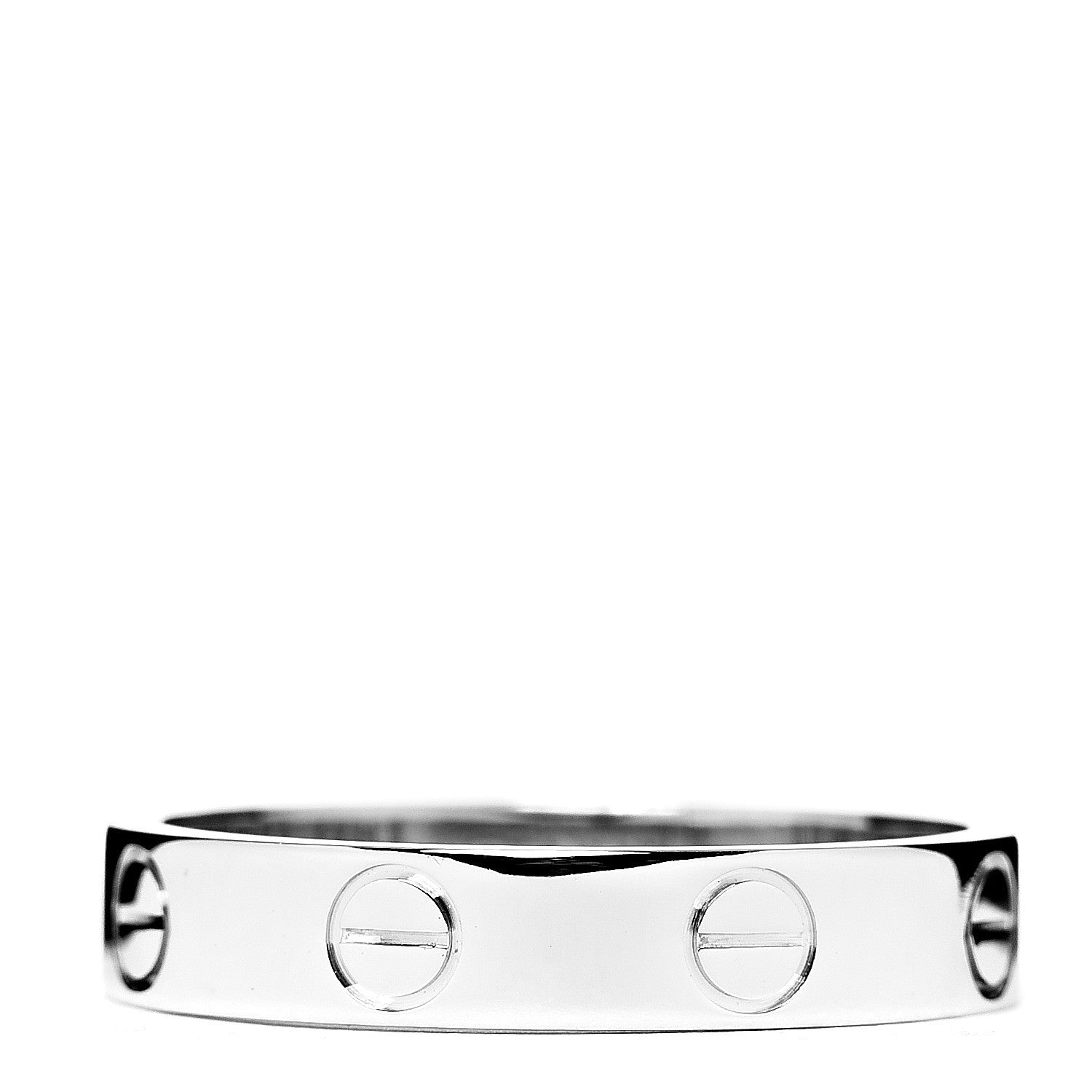 Cartier 18K White Gold 3.5mm LOVE Wedding Band Ring 51 5.75 2 of 4