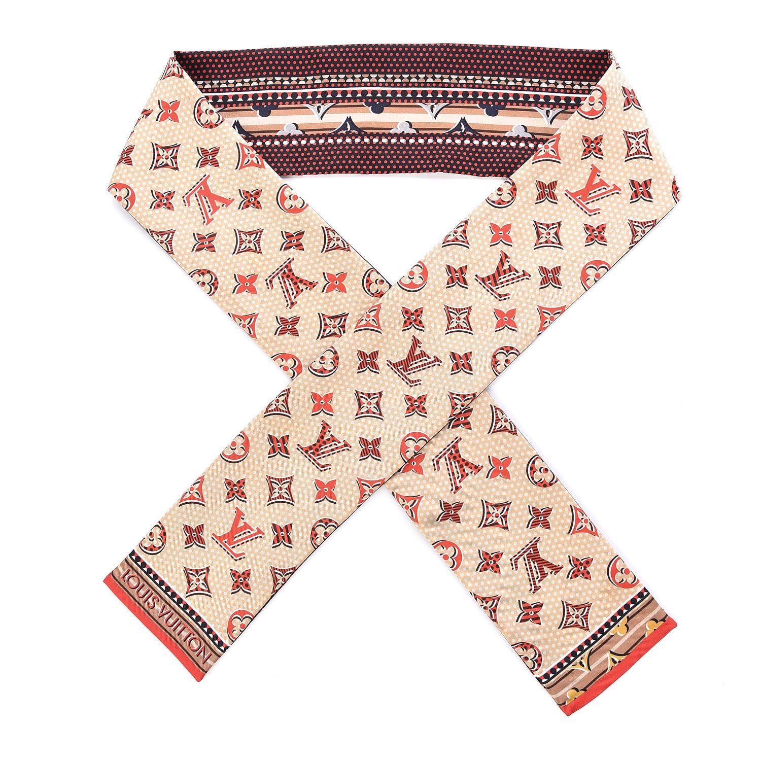 Louis Vuitton Silk Monogram Mondots Bandeau 1 of 3