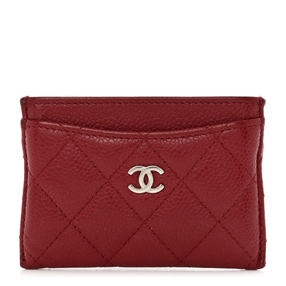 Chanel Caviar Quilted Card Holder Red 1 of 11