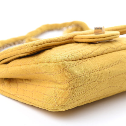 Chanel Jersey Crocodile Reissue Flap Yellow 8 of 12