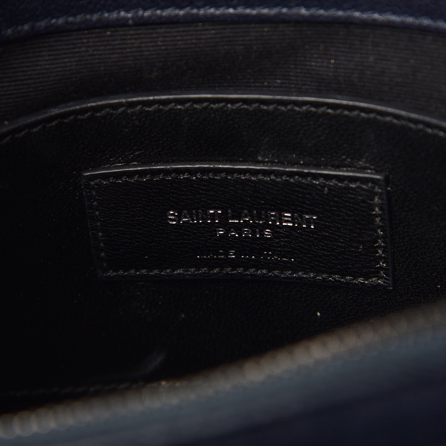 Saint Laurent Sheepskin Matelasse Chevron Monogram Medium College Bag Deep Marine 6 of 27