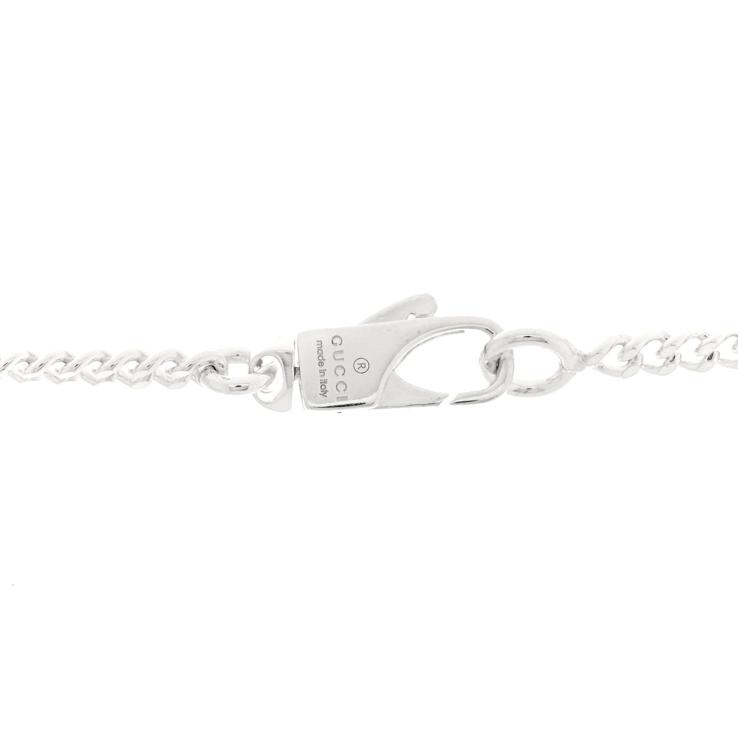 Gucci Sterling Silver Signature Tag Pendant Necklace 4 of 4