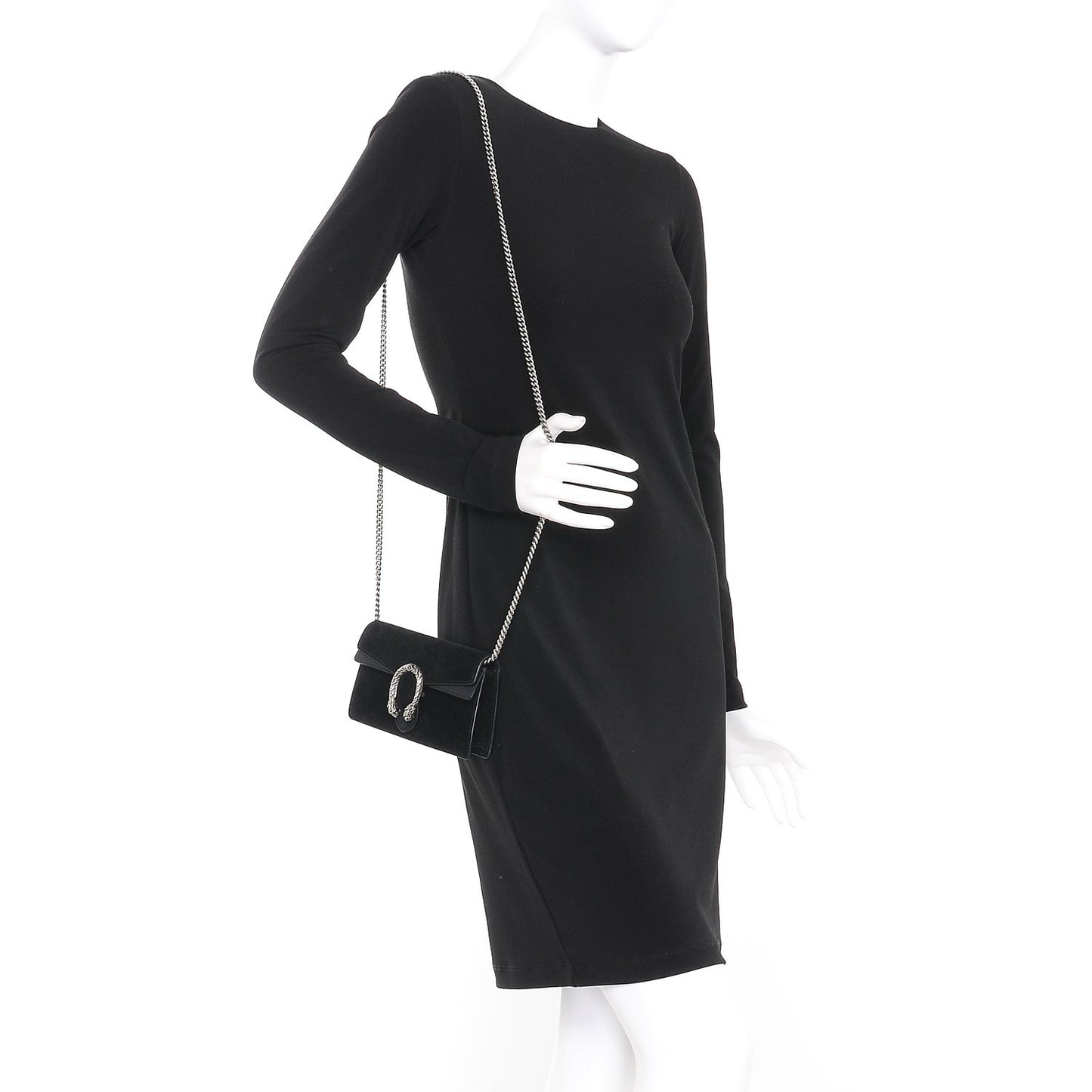 Velvet Super Mini Dionysus Shoulder Bag Black