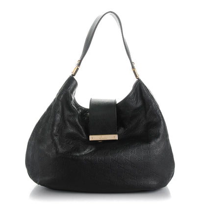 Gucci Guccissima Large New Ladies Web Hobo Black 1 of 6