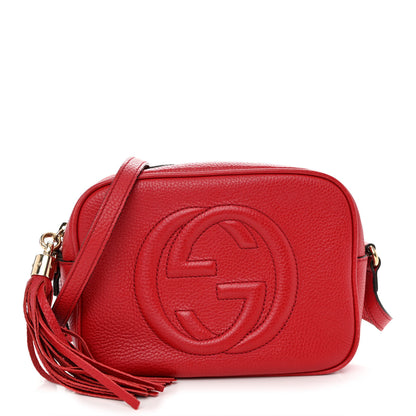 Gucci Pebbled Calfskin Small Soho Disco Bag Tabasco Red 1 of 11