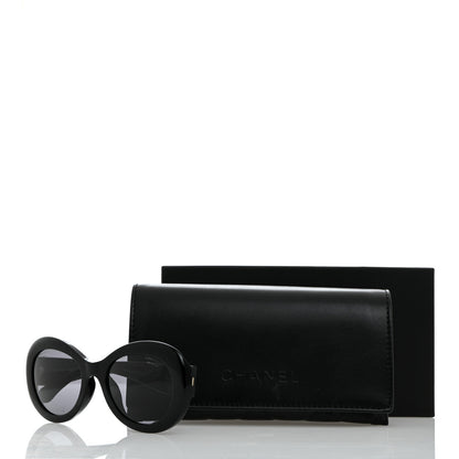 Chanel Acetate Polarized Oval CC Sunglasses 5469-B-A Black 8 of 8