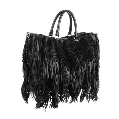 Prada Nappa Fringe Tote Nero Black 3 of 11
