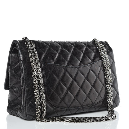 Chanel Metallic Aged Calfskin Quilted 2.55 Reissue 226 Flap Black 4 of 16