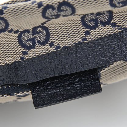 Gucci GG Monogram Web Double Pocket Belt Bag Navy 9 of 10