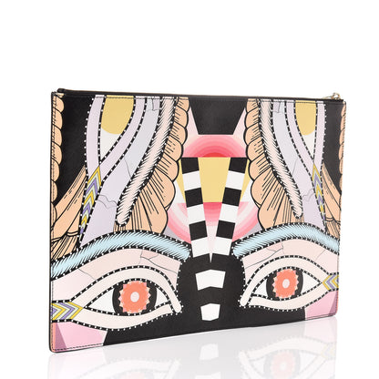 Givenchy Calfskin Egyptian Print Large Flat Pouch 3 of 6