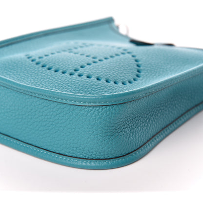 Hermes Taurillon Clemence Amazone Evelyne TPM Turquoise Colvert 8 of 11