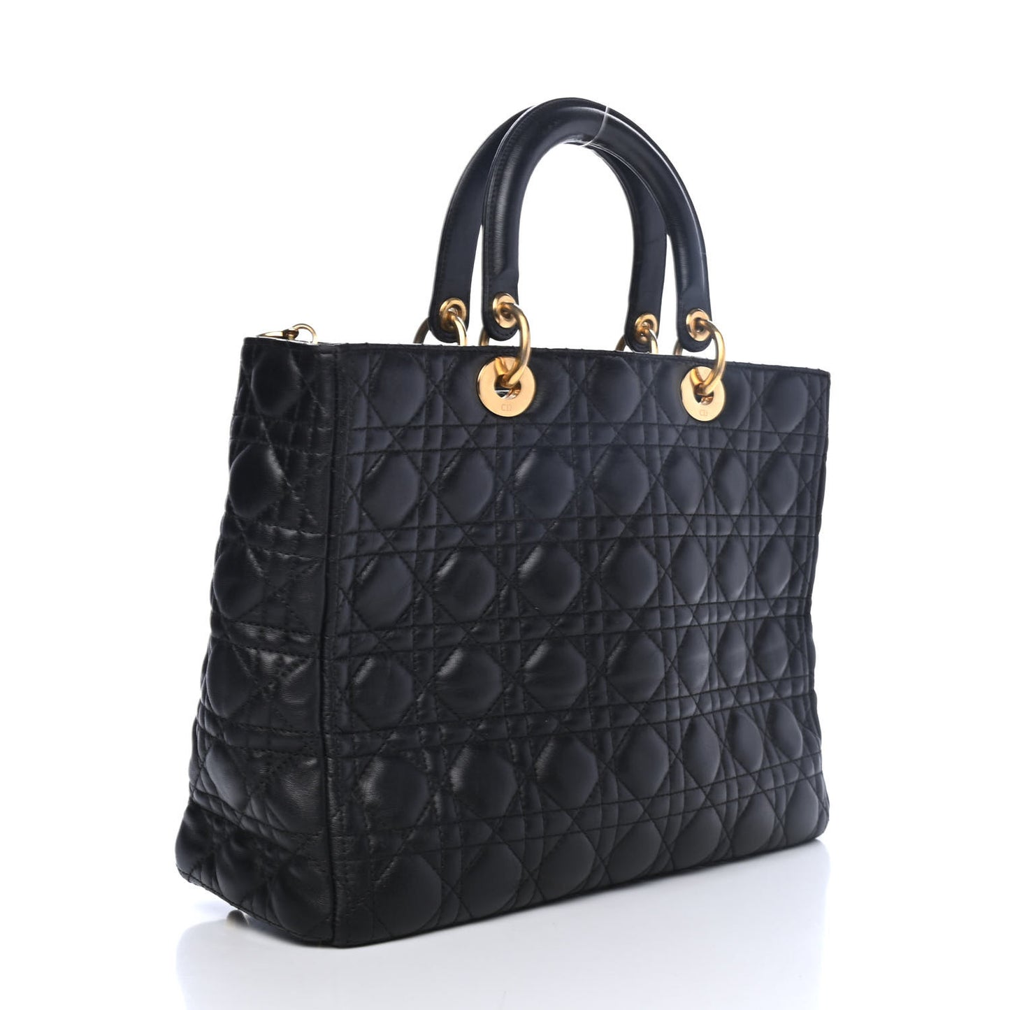 Lambskin Cannage Large Lady Dior Black