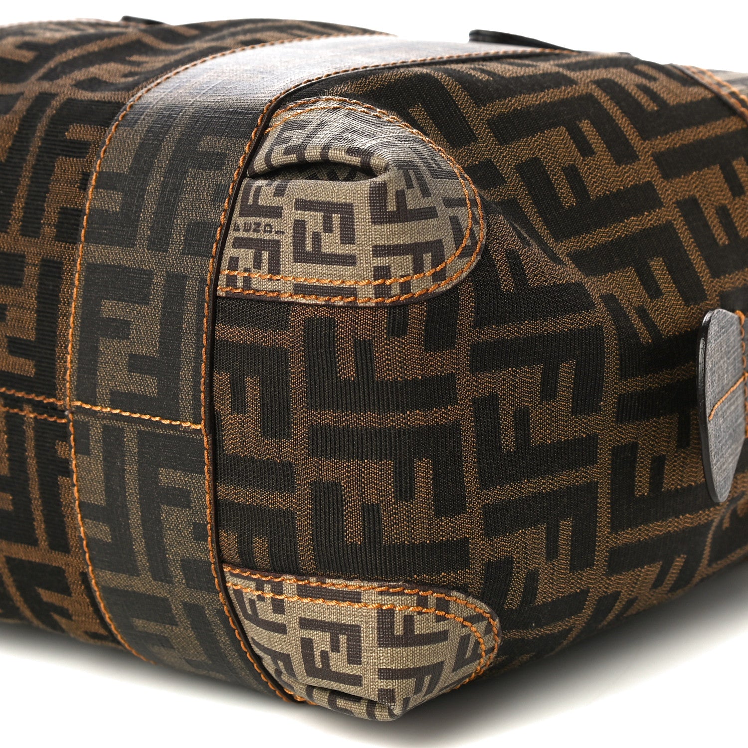 Fendi Zucca Zucchino Mixed Media Small B Mix Tote Tobacco 6 of 10