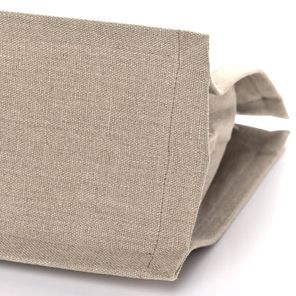 Saint Laurent Linen Calfskin Rive Gauche North South Tote Optic White 9 of 9