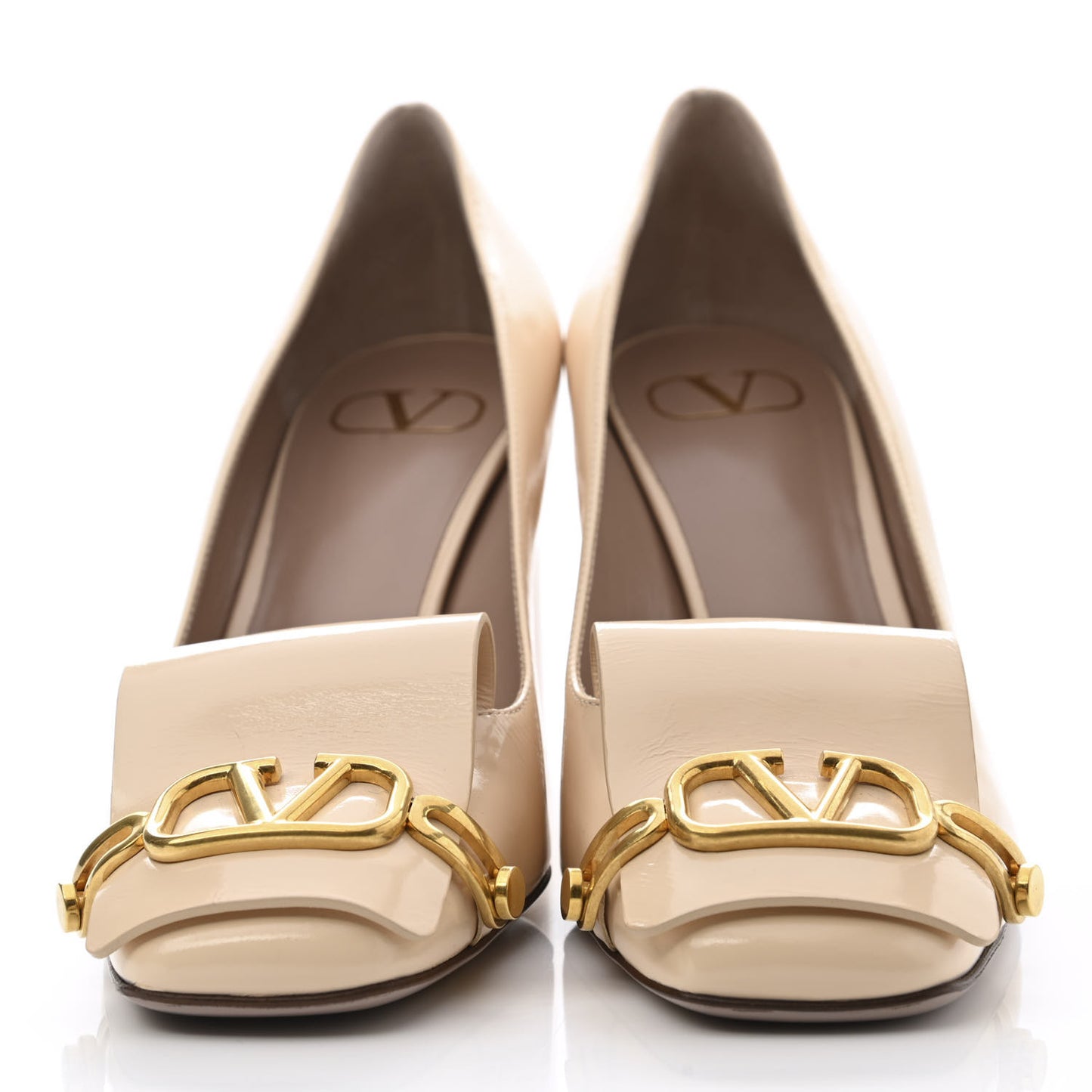 Patent Vlogo Club Block Pumps 39 Beige
