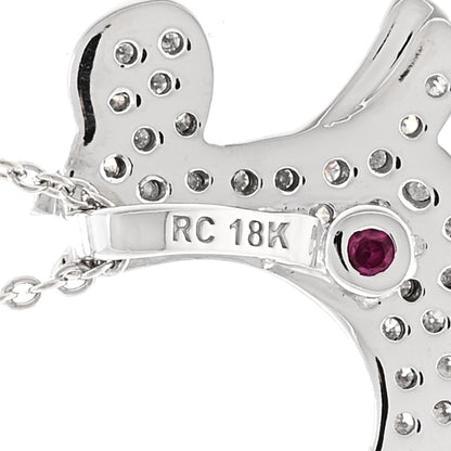 Roberto Coin 18K White Gold Diamond Scottie Dog Pendant Necklace 4 of 5