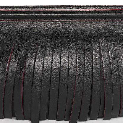Prada Nappa Frange Wristlet Clutch Black Fuoco 7 of 13