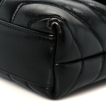 Saint Laurent Calfskin Y Quilted Monogram Toy Loulou Crossbody Bag Black 11 of 12