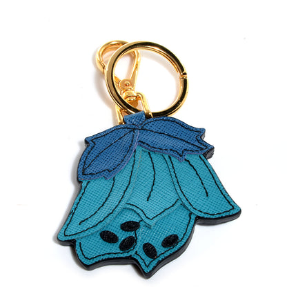 Prada Saffiano Flower Keychain Blue 1 of 6