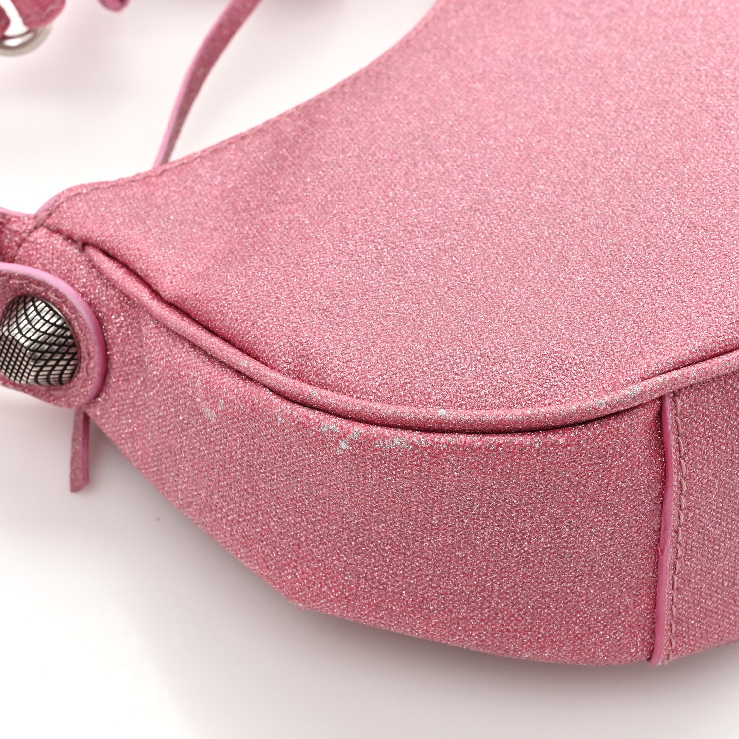 Balenciaga Sparkling Fabric Le Cagole Shoulder Bag XS Sweet Pink 14 of 16