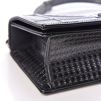 Christian Dior Metallic Patent Micro-Cannage Small Diorama Flap Bag Onyx Black 5 of 13