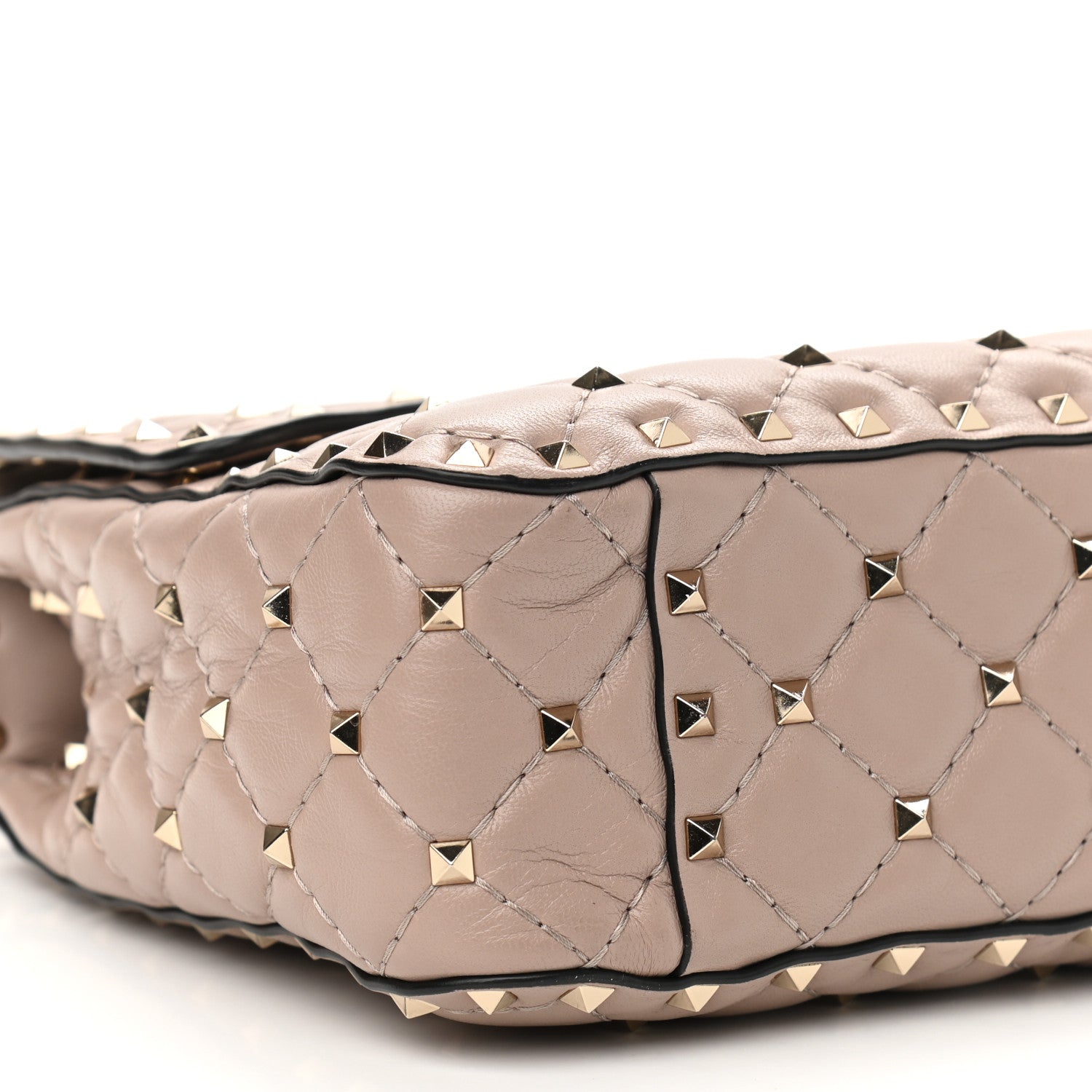Valentino Garavani Nappa Medium Rockstud Spike Shoulder Bag Poudre 8 of 9