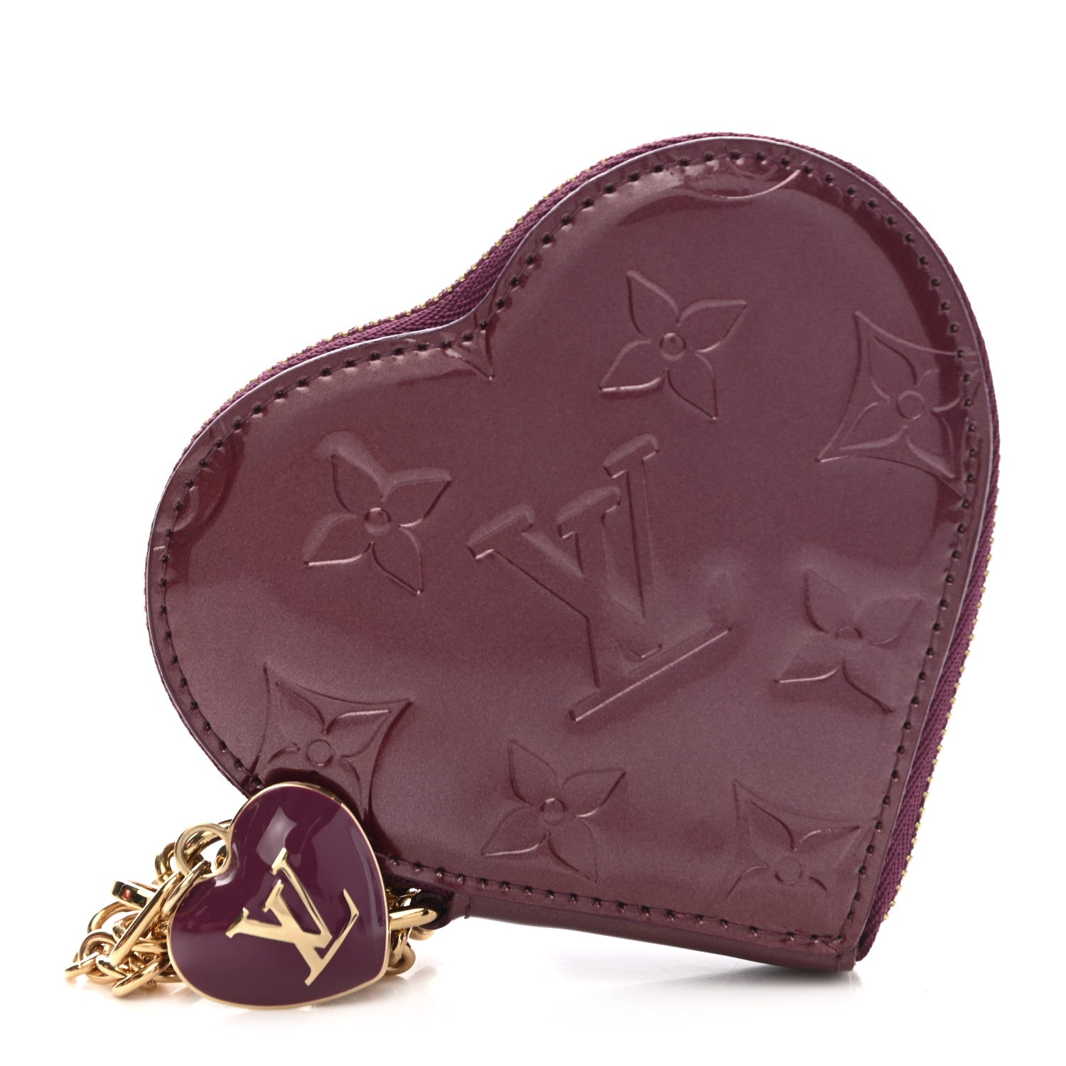Louis Vuitton Vernis Coeur Heart Coin Purse Amarante 1 of 8