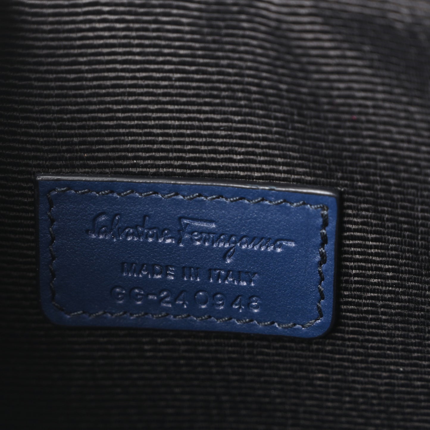 Calfskin Gancio Wristlet Clutch Blue