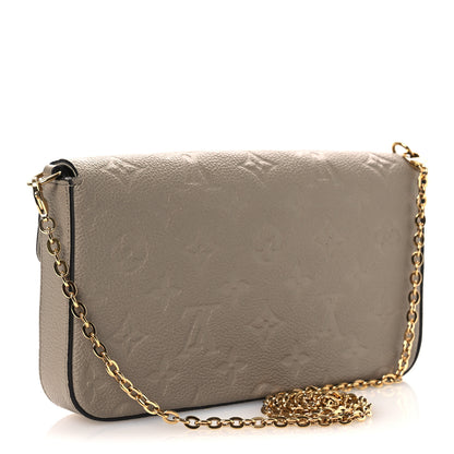 Louis Vuitton Empreinte Pochette Felicie Chain Wallet Tourterelle 4 of 10