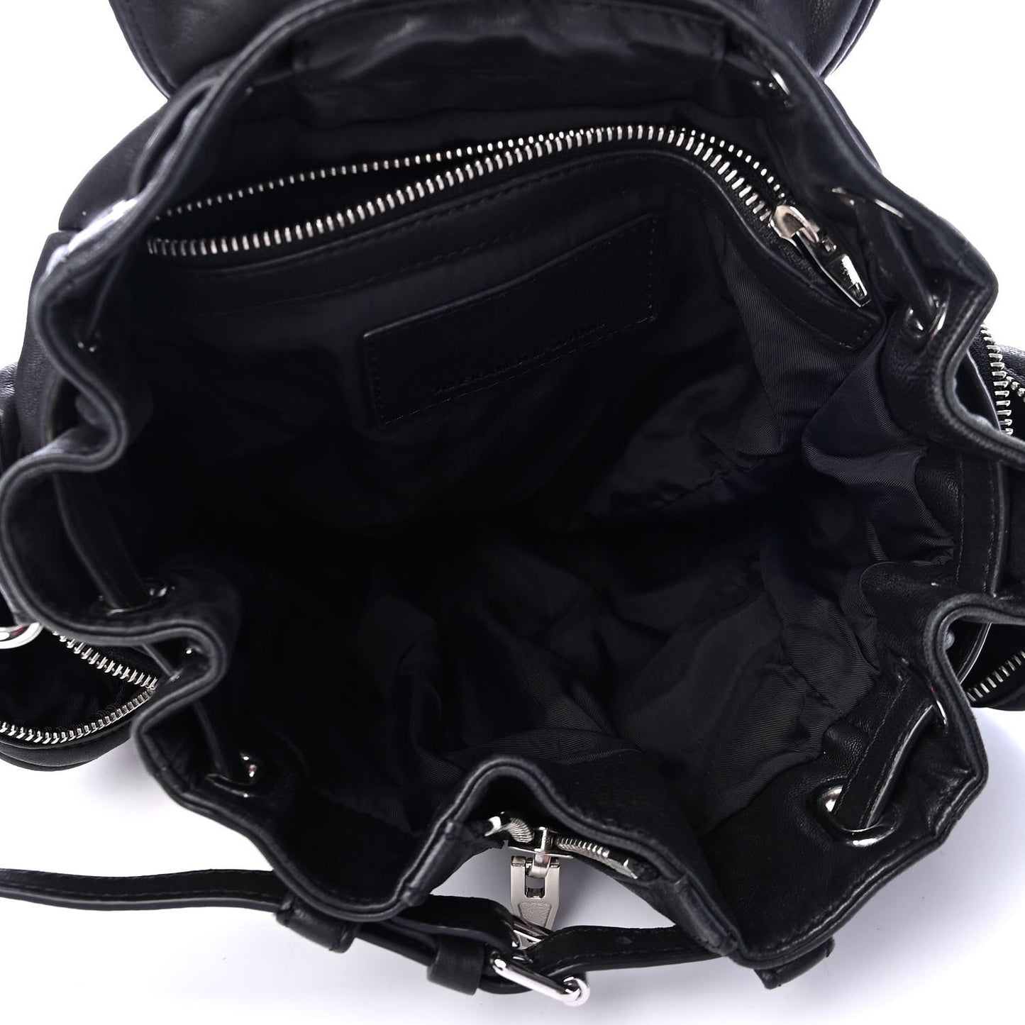 Lambskin Marti Backpack Bag Washed Black Rhodium Hardware