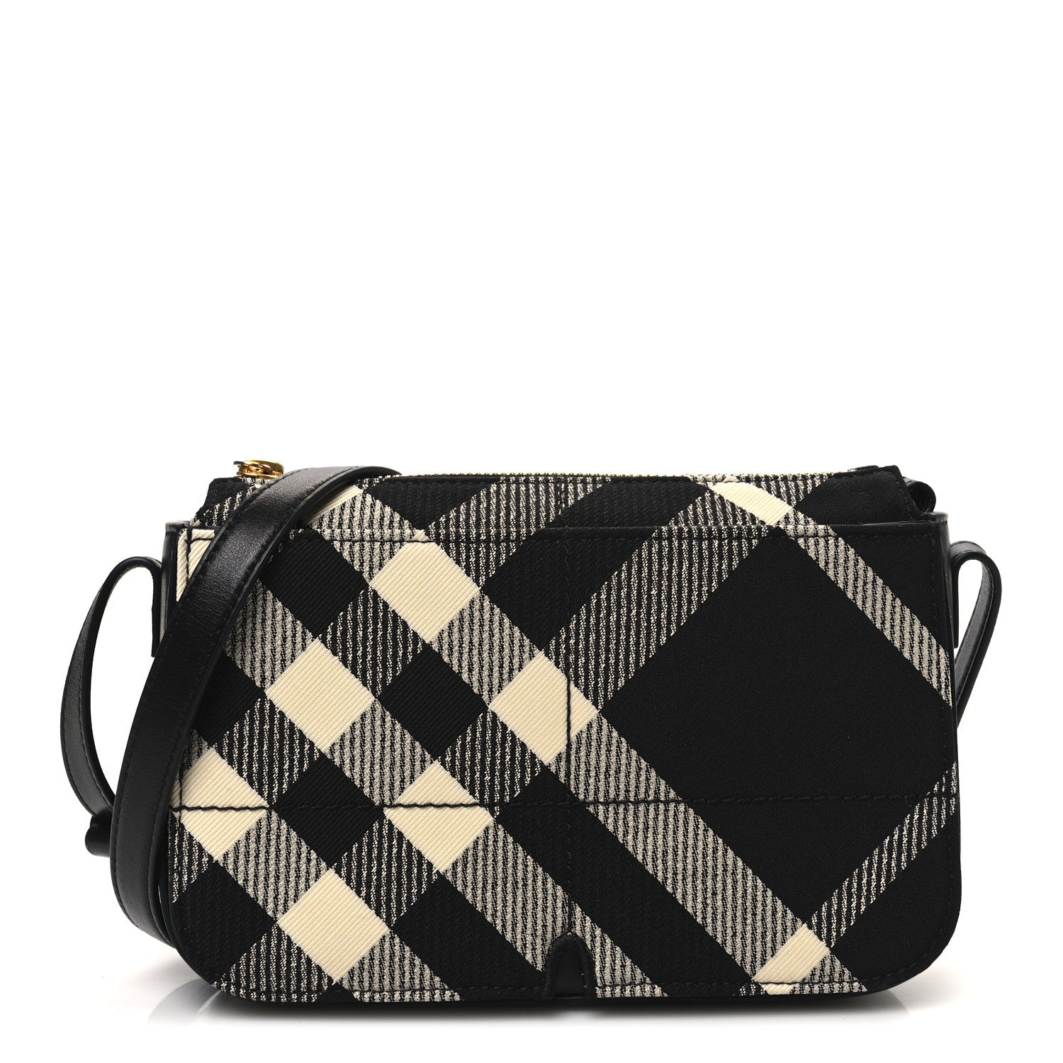 Burberry Jacquard Check Snip Bag Black 1 of 10