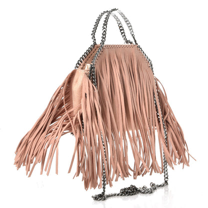Stella McCartney Shaggy Deer Fringe Tiny Falabella Tote Powder 3 of 7