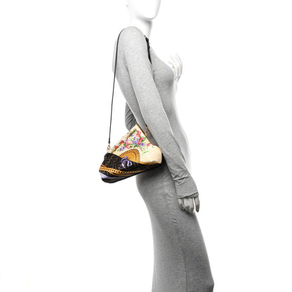 Fendi X VERSACE Silk Fendace FF Fans Small Fendi First Tobacco Moro Black Multicolor 2 of 10