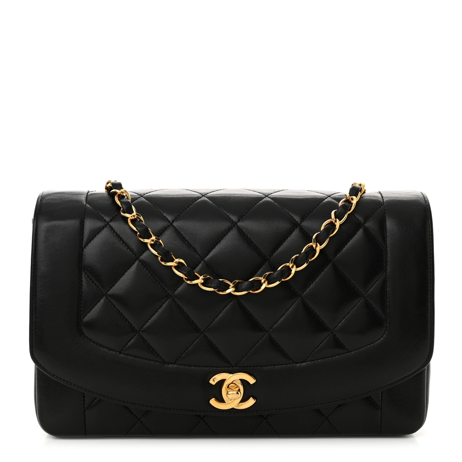 Chanel Lambskin Quilted Medium Single Flap Black 1 of 11