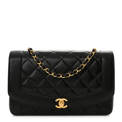 Chanel Lambskin Quilted Medium Single Flap Black 1 of 11