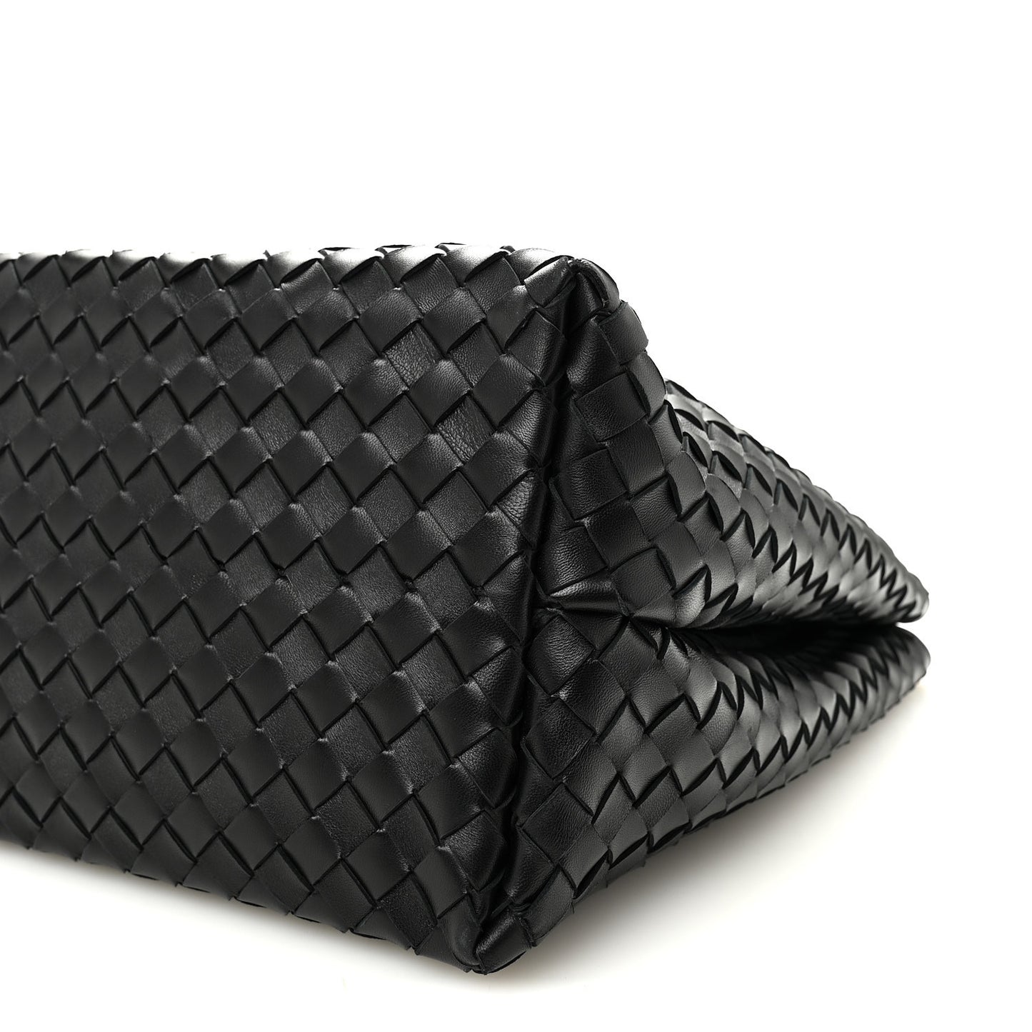 Nappa Intrecciato Large Andiamo Shoulder Bag Black