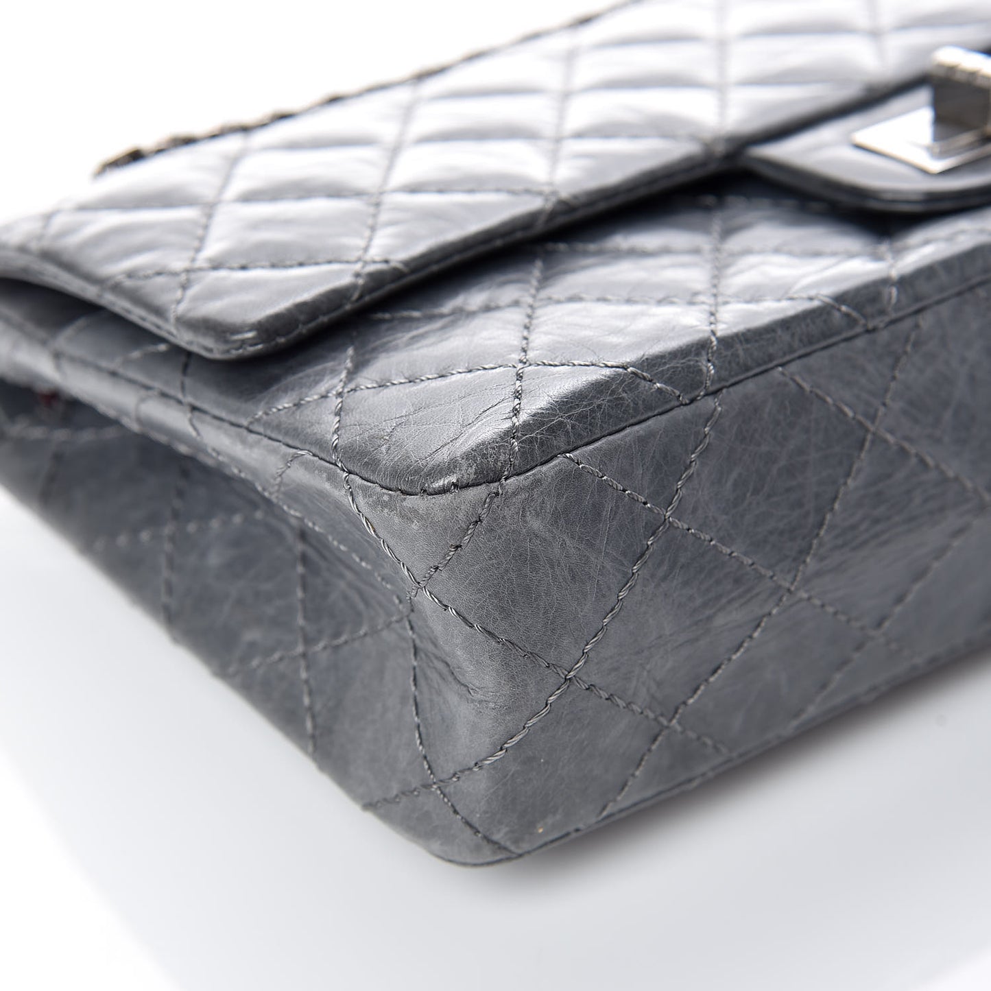 Aged Calfskin Quilted 50th Anniversary 2.55 Reissue 225 Flap Grey