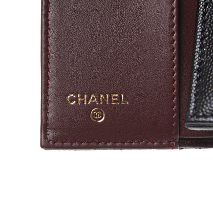Chanel Caviar Quilted Compact Flap Wallet Black 6 of 8
