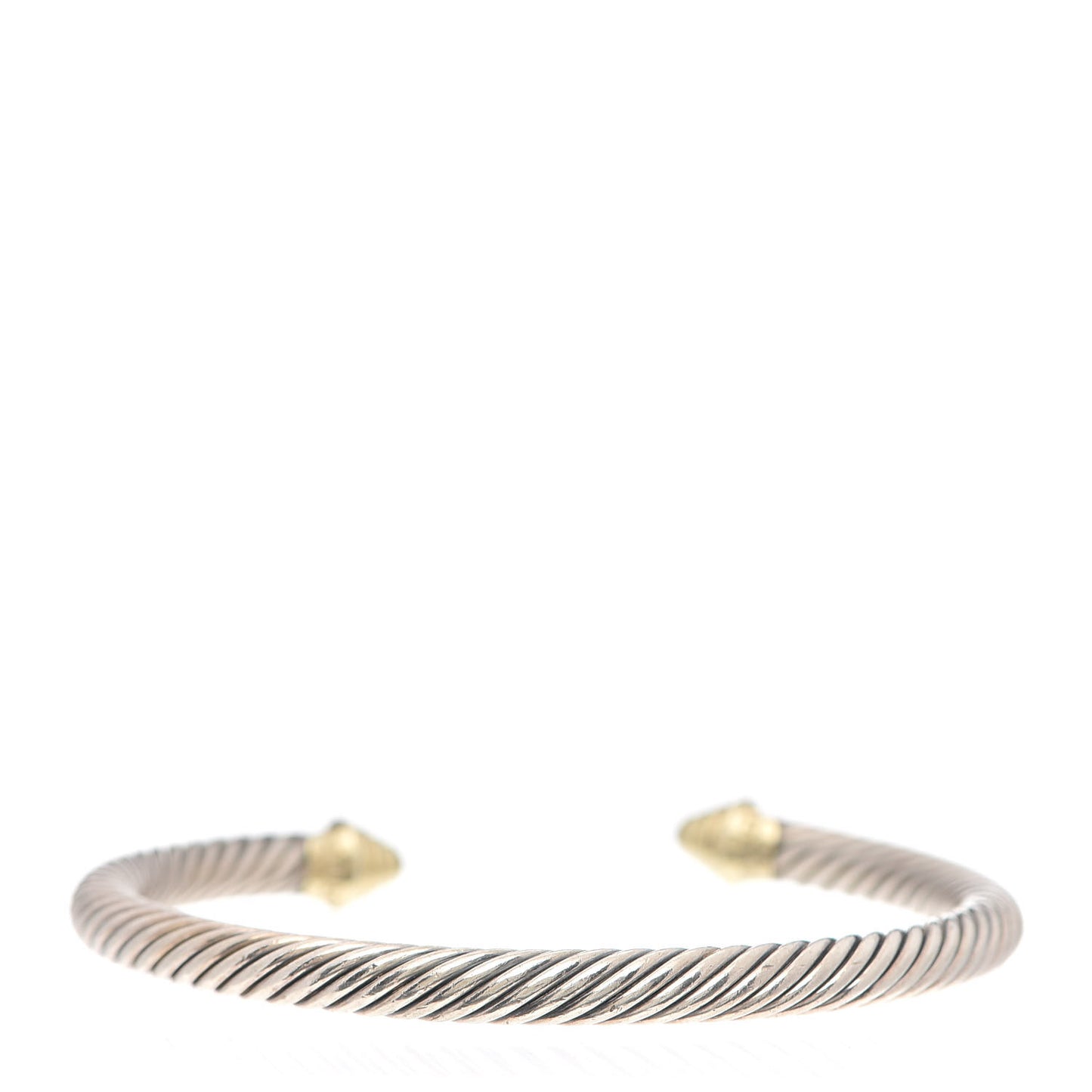 Sterling Silver 14K Yellow Gold 5mm Cable Classics Bracelet