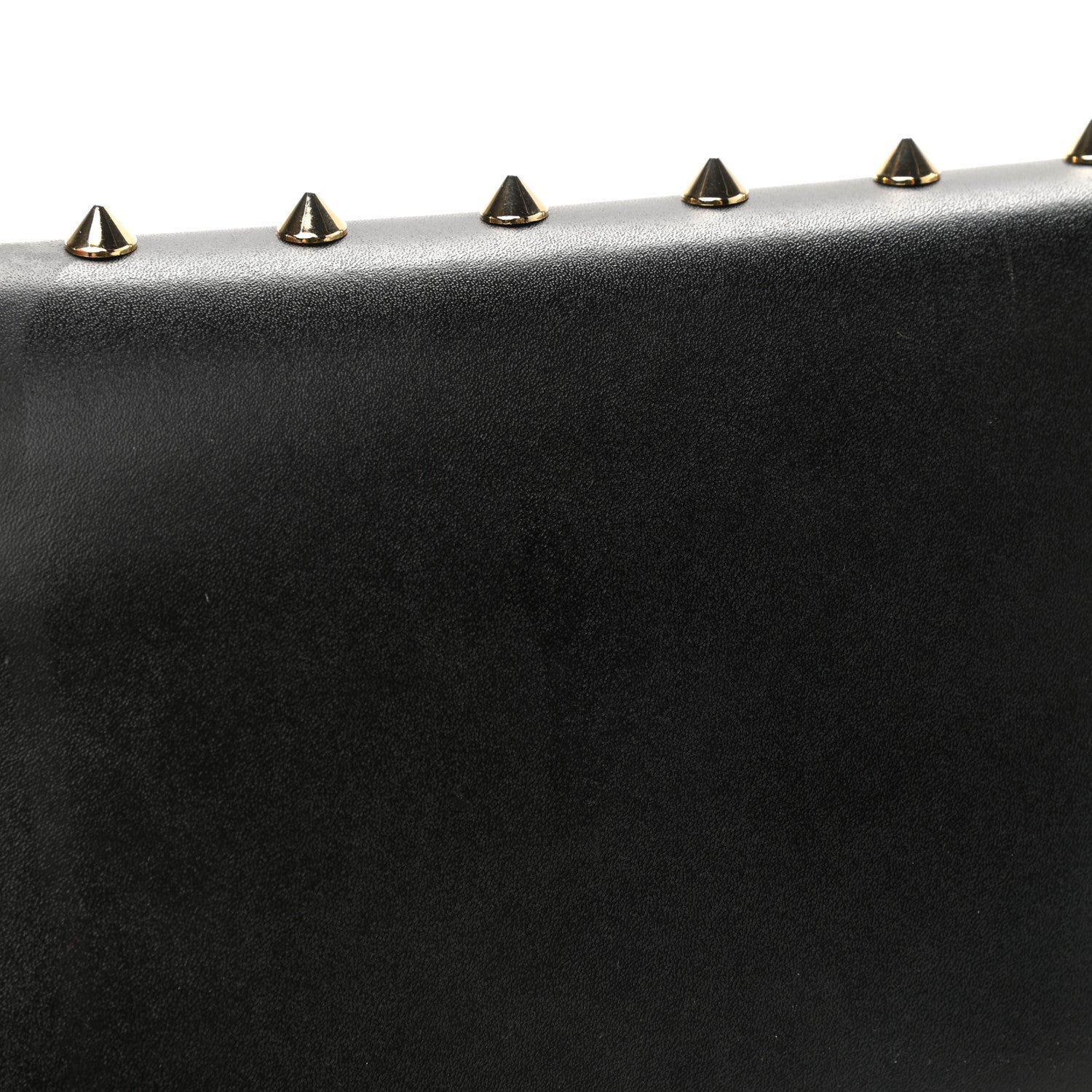 Fendi Vitello Liberty F is Fendi Studded Medium Envelope Wallet on Chain Black 10 of 10